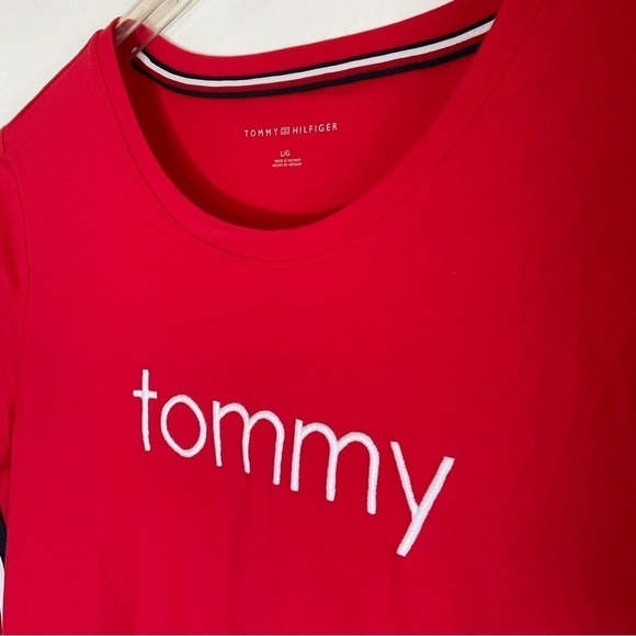 Tommy Hilfiger Dress Classic Red  Striped Vintage Tommy T-Shirt Size L - Picture 3 of 8